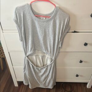 Aerie Light Gray Cutout Mini Dress